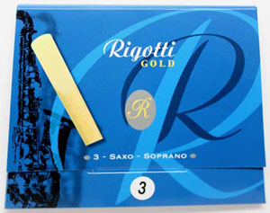 Rigotti Gold Soprano Sax Reeds, 3/Packet